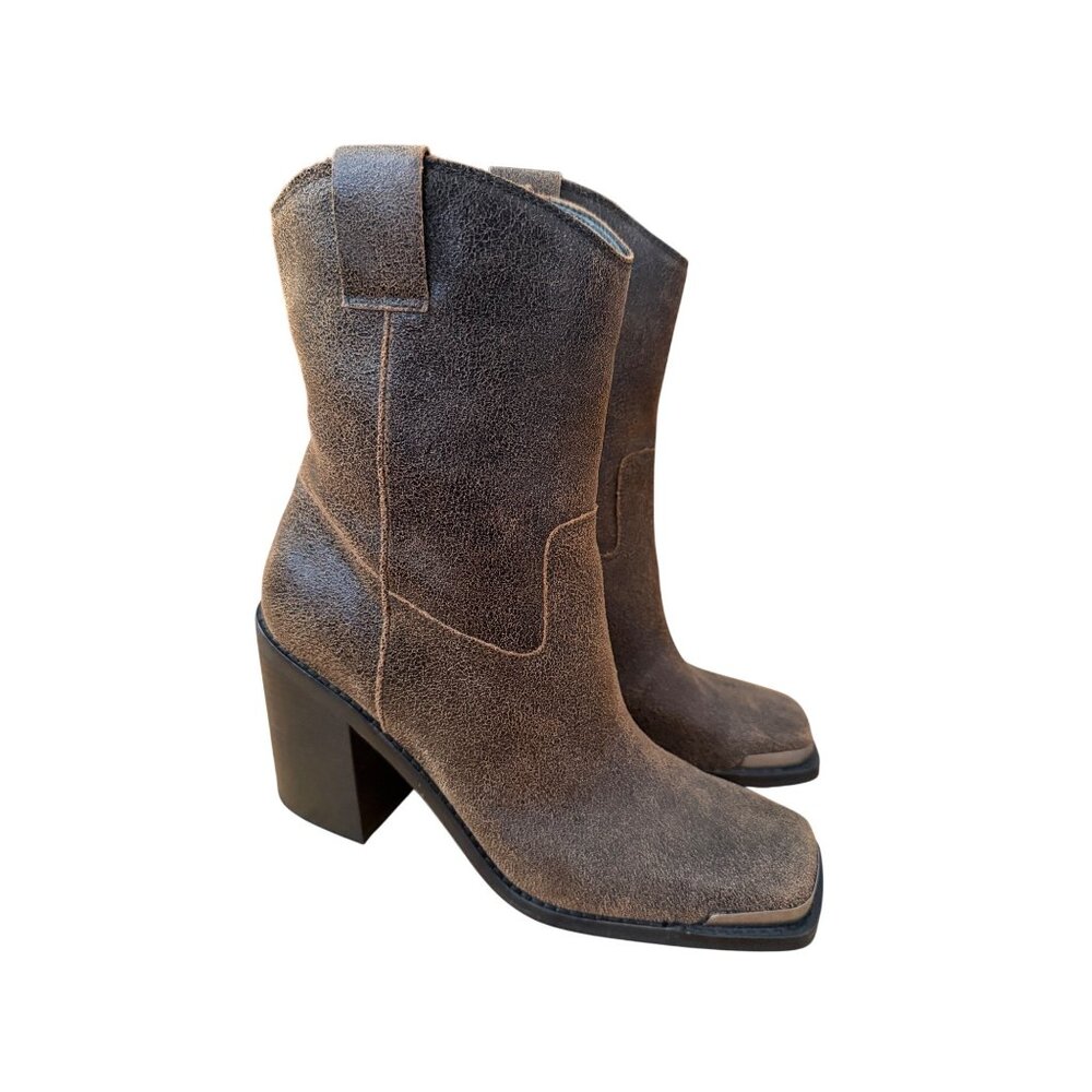 Dolce Vita Falon boot in espresso distressed leather Size 10 Women's